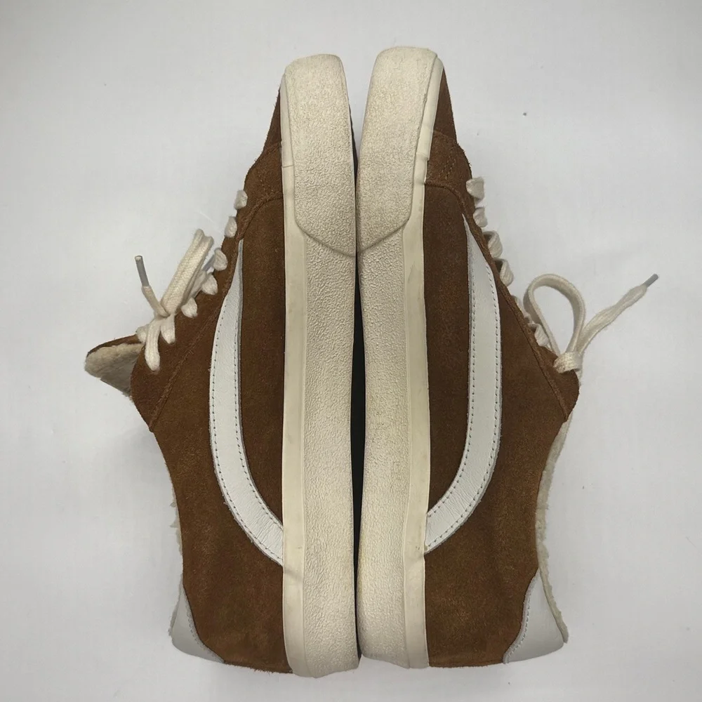 Madewell Sidewalk Low-Top Sneakers in Suede and Sherpa S-459 Sz 9.5